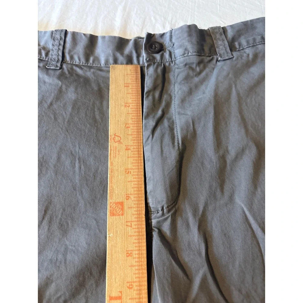 J.Crew Staton Chino Shorts Mens 38 Grey Flat‎ Front Cotton Blend Twill Casual